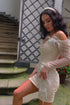 Mini bridal dress glitter